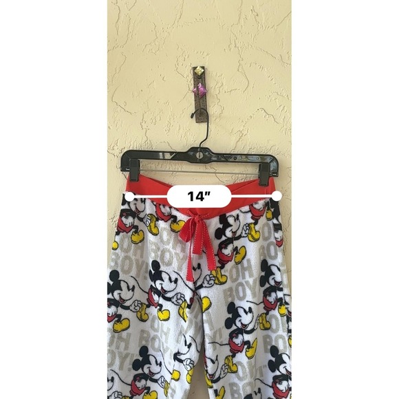 Disney Mickey Mouse Fleece Pajama Pants Oh Boy Print Lounge Sleepwear Sz Sm - Picture 5 of 6